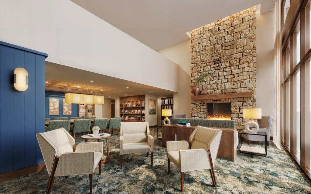 Library lounge at Presbyterian Living