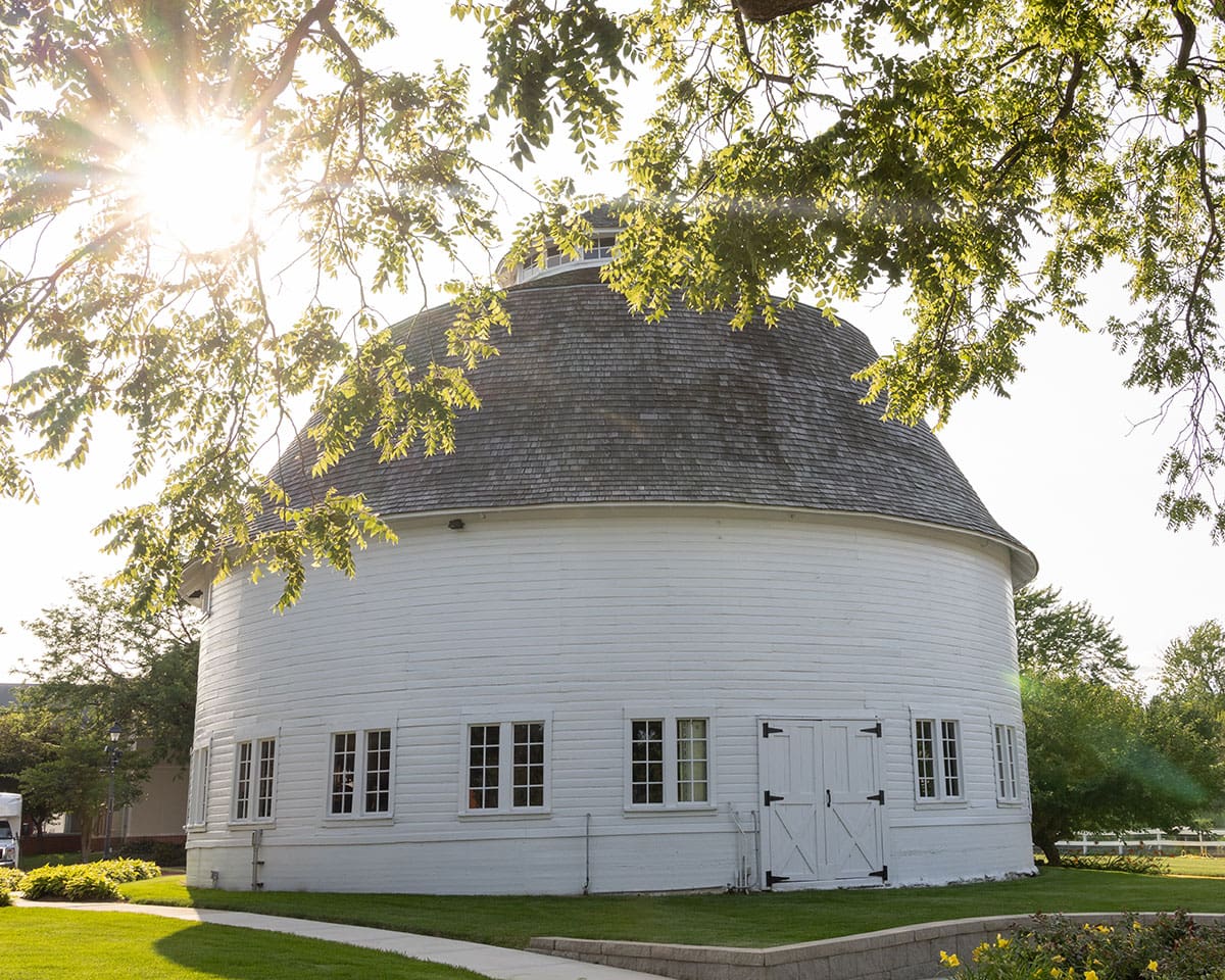 Beautiful round building at The Moorings of Arlington Heights