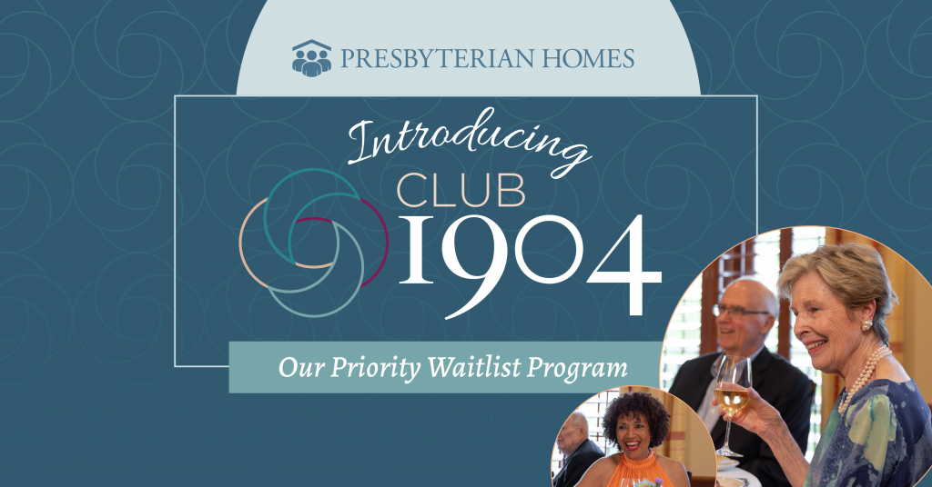 Club 1904 logo with images of seniors celebrating Club 1904 logo with images of seniors celebrating