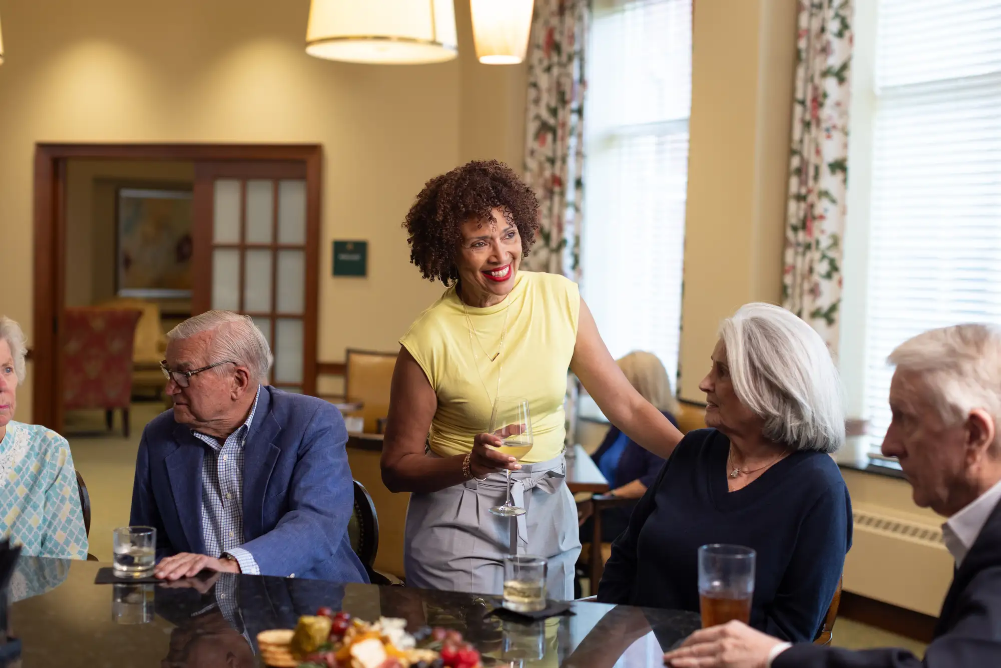 seniors at Lake Forest Place enjoying cottage living