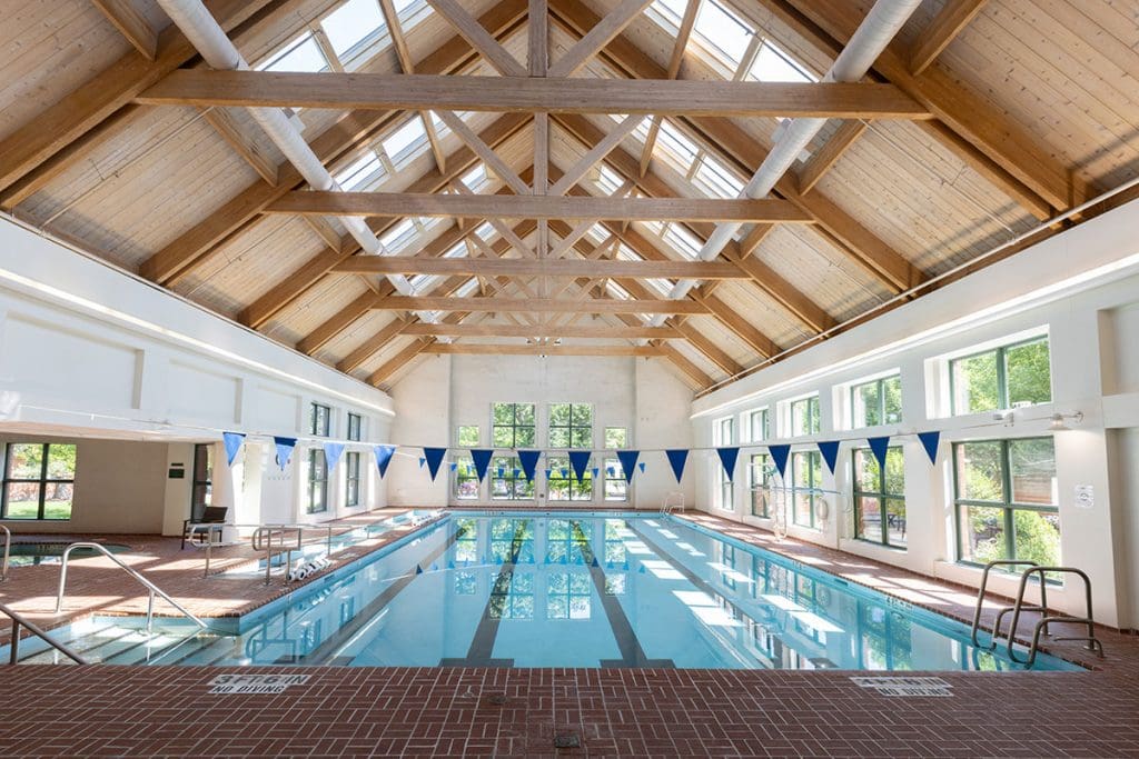 Indoor lap pool at Westminster Place