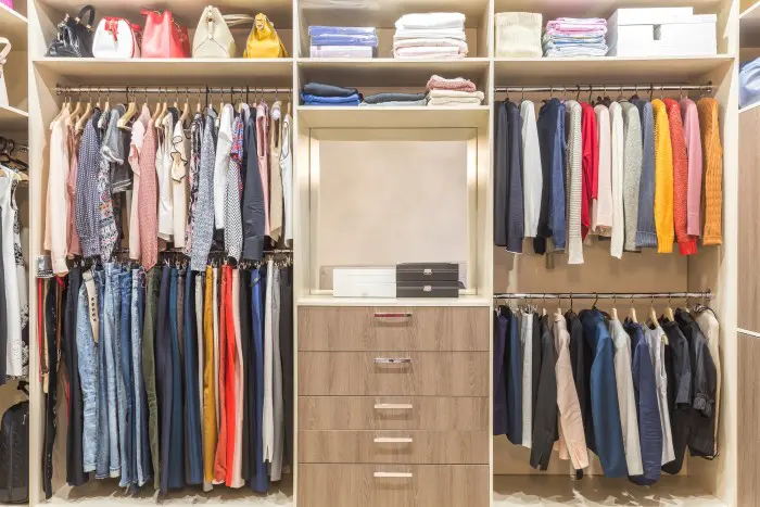 an organized closet