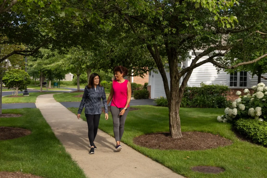 Senior women taking a walk in Lake Forest Place