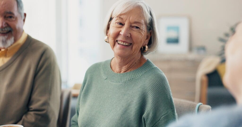 Senior woman smiling Senior woman smiling