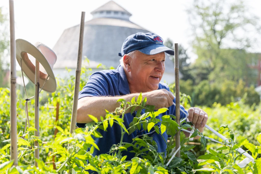 The Moorings of Arlington Heights resident gardening