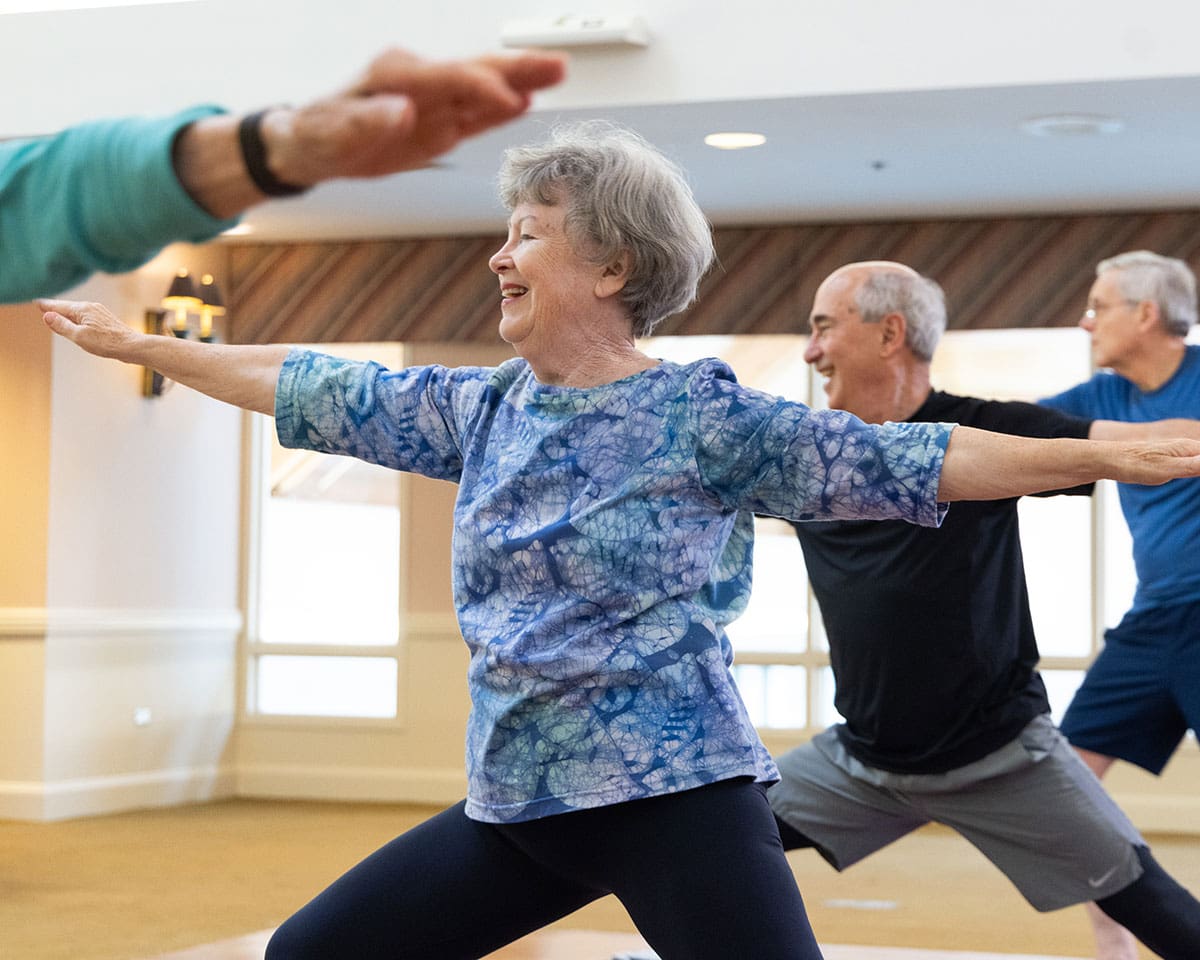 Seniors doing Tai Chi at Westminster Place